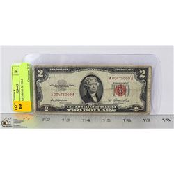 US 1953 RED SEAL $2 BILL