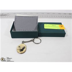 INUIT ANTLER KEYCHAIN FISHERMAN