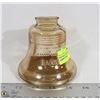Image 1 : VINTAGE AMBER CARNIVAL GLASS "LIBERTY BELL"