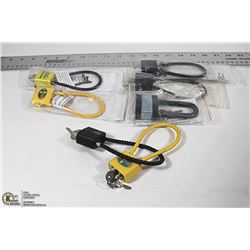 LOT OF 7 NEW CABLE LOCKS