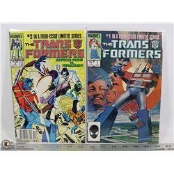 MARVEL TRANS FORMERS #1 AND #2 COMIC BOOKS.