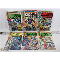 LOT OF 6 VINTAGE MARVEL SHOGUN WARRIORS COMICS