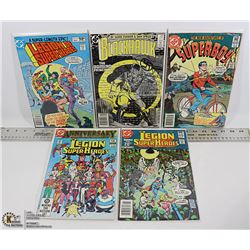 LOT OF 5 VINTAGE DC COMIC BOOKS.
