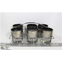 VINTAGE MERCURY FADE/OMBRE GLASSES SET.