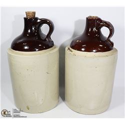 2 LARGE WHISKEY CROCKS