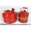 Image 1 : LOT OF 2 METAL GASOLINE CANS.