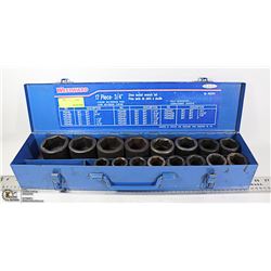 WESTWARD 17PC 3/4" SOCKET WRENCH SET