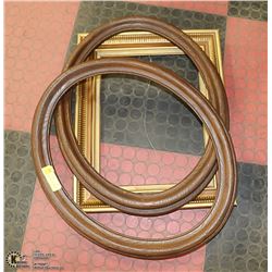 LOT OF 3 OVAL PICTURE FRAMES, 18 X 22 & 17 X 21