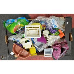 LARGE FLAT BIRD SUPPLIES INCLUDING SEEDS