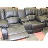 Image 2 : NEW BLACK LEATHERETTE RECLINING DROP DOWN CONSOLE