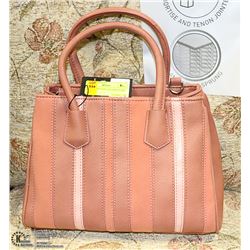 NEW 3 TONE ROSE COLORED PURSE