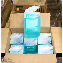 CASE WITH SIX 1 LITRE BOTTLES OF KLEENEX BRAND