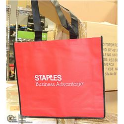 CASE WITH 100 RED/BLACK STAPLES BUSINESS GROCERY