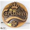 Image 1 : VINTAGE CARLSBERG BEER WALL DISPLAY 16" DIAMETER