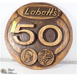 VINTAGE LABATT'S BEER WALL DISPLAY 16" DIAMETER