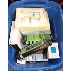 TOTE OF ETCHABLE MERCHANDISE