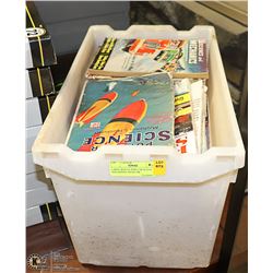 LARGE BOX OF POPULAR SCIENC MAGAZINES FROM THE