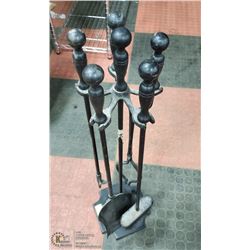5PC FIREPLACE SET WITH STAND