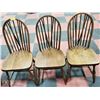 Image 1 : LOT OF 3 VINTAGE WOODEN CHAIRS W/LABEL