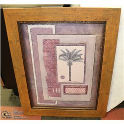 WINDOW BOX PALM TREE FRAMED PICTURE