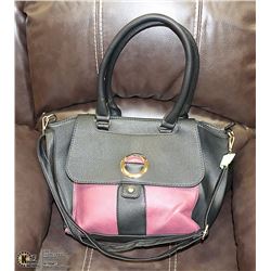 NEW BLACK AND DEEP PURPLE LADIES PURSE