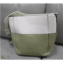 NEW LUXANNE CREAM & SAGE GREEN PURSE