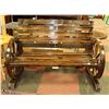 Image 1 : SOLID WOOD CUSTOM WAGON WHEEL BENCH