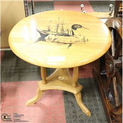 DUCK UNLIMITED ROUND TABLE OAK