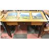 Image 1 : DESK WITH LANDSCAPED PAINTINGS