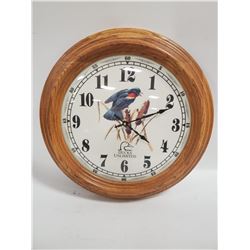 DUCKS UNLIMITED WOOD FRAMED WALL CLOCK