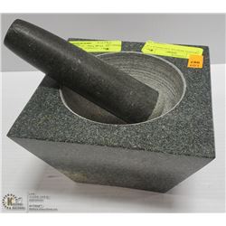 GRANITE MORTAR AND PESTLE 7" X 7"