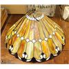 Image 1 : STAINED LEADED GLASS LAMP SHADE 20" IN DIAMETER