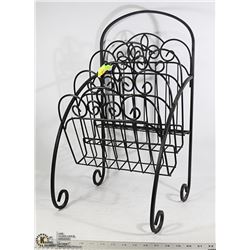 BLACK METAL MAGAZINE RACK