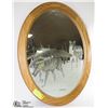 Image 1 : OAK FRAMED OVAL MIRROR