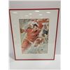 Image 1 : 16 X 19 FRAMED HOCKEY PAINTING