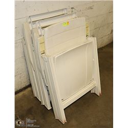 3 WHITE FOLDING LAWN CHAIRS