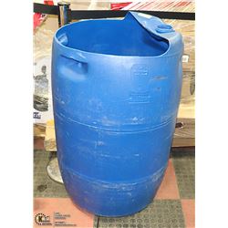 RAIN BARREL 36" HIGH 22" DIAMETER BLUE COLOR (OLD