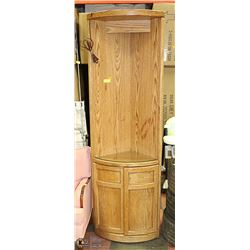OAK CORNER CABINET, 24 X 72 X 21