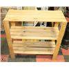 Image 1 : WOOD 3 TIER STORAGE SHELF W/DISPLAY, 30 X 30 X 14