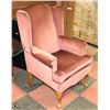 Image 1 : DARK PINK WING BACK PARLOR CHAIR