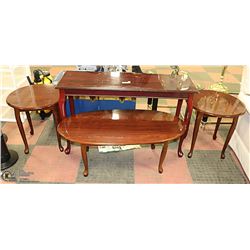 SET OF COFFEE TABLE, 2 END TABLES AND SOFA TABLE