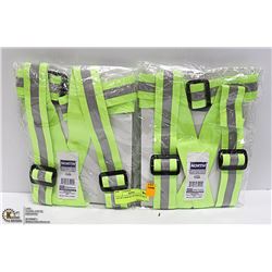LOT OF 2 NEW ADJUSTABLE HI-VIS SAFETY BELT