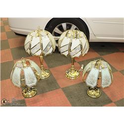 LOT OF FOUR BRASS LAMPS