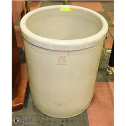 CERAMIC CROCK 15 IMPERIAL GALLON 22" HIGH 15"