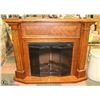 Image 1 : CHERRY WOOD W/INLAY FIREPLACE W/ELECTRIC INSERT