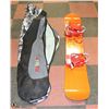 Image 1 : SALOMON SNOWBOARD WITH BINDINGS & CARRING CASE
