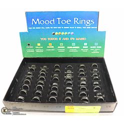 TRAY OF NEW MOOD TOE RINGS