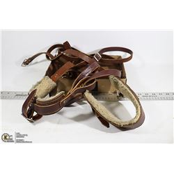 MED/LARGE LEATHER PADDED DOG HARNESS