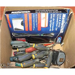 LARGE BOX OF SCREWDRIVERS