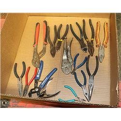 FLAT  WITH VARIOUS PLIERS, SNIPS AND